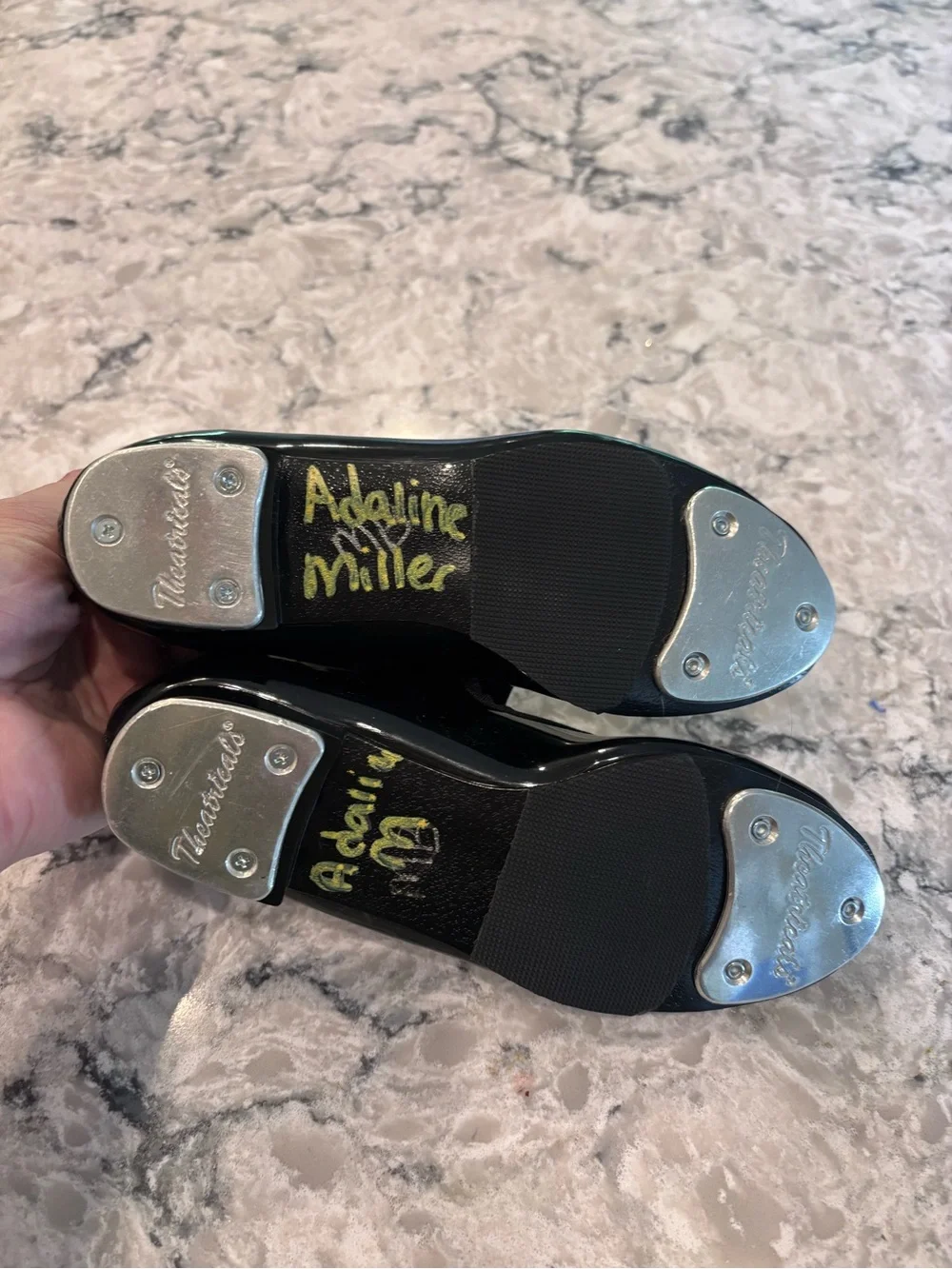 Black Theatricals Tap Shoes Velcro Strap Size 11
